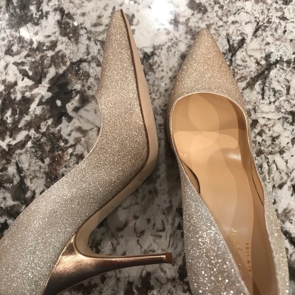 Kate Spade Rose Gold Glitter Shoes 